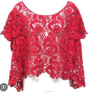 Torrid Size 1 pink Crochet crop top